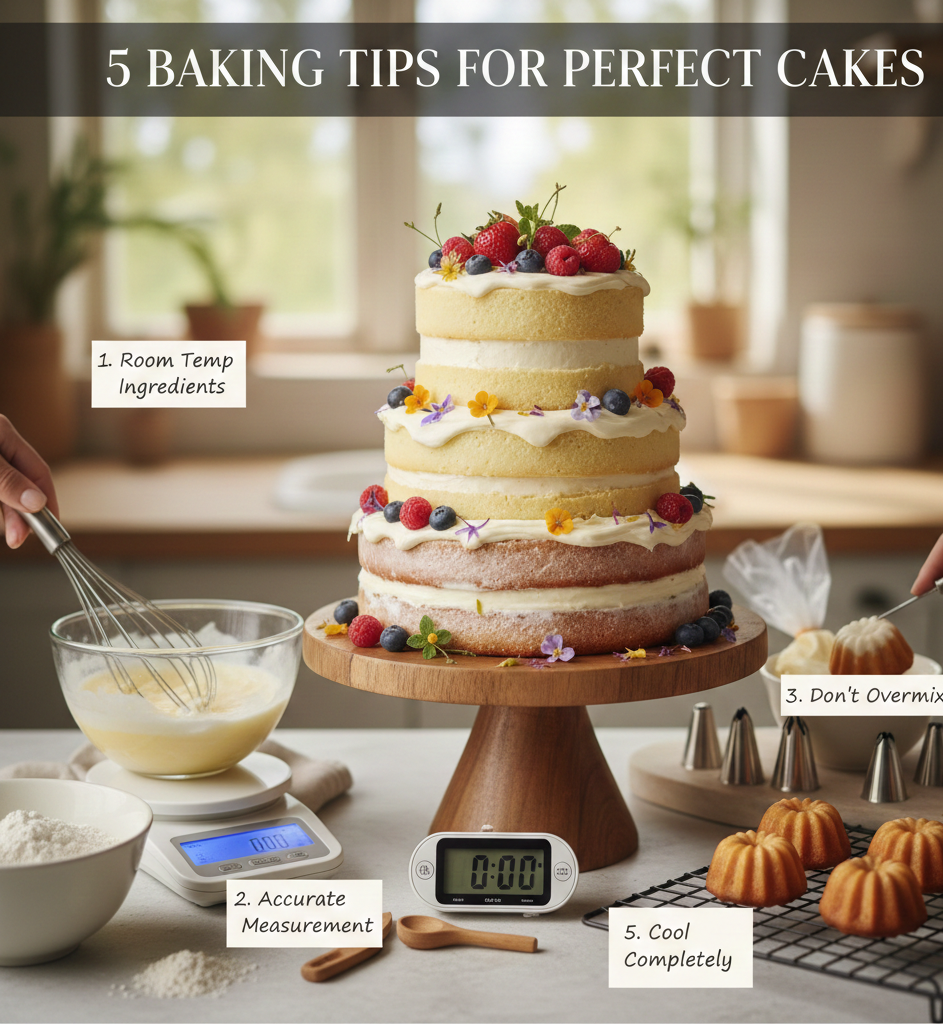 5 Baking Tips for Perfect Cakes