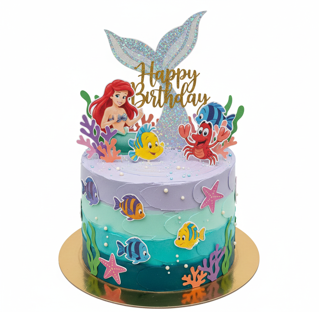 Little Mermaid Theme Cake