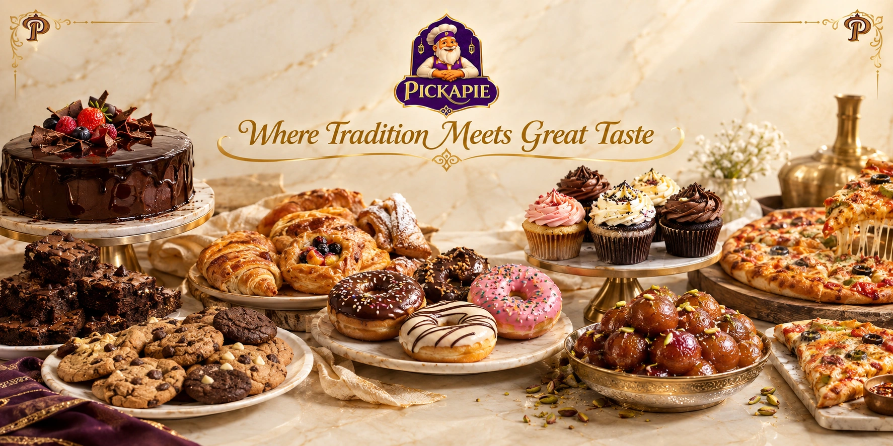 Pick a Pie signature celebration cake, freshly baked and handcrafted